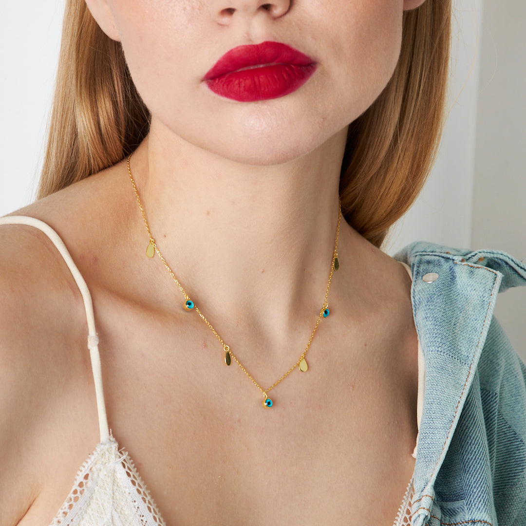 Nazar Damlası Kolye - 925 GÜMÜŞ