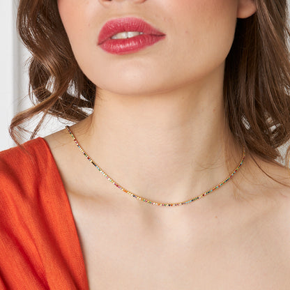 Renkli Su Yolu Zincir - 925 GÜMÜŞ