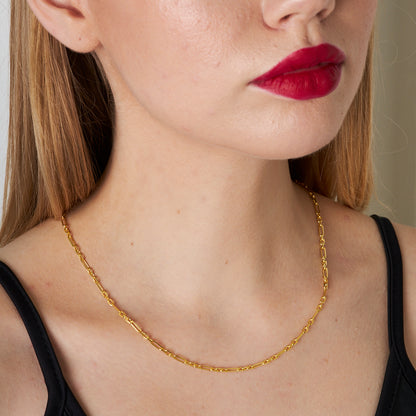 Halkalı Zincir Kolye - 925 GÜMÜŞ