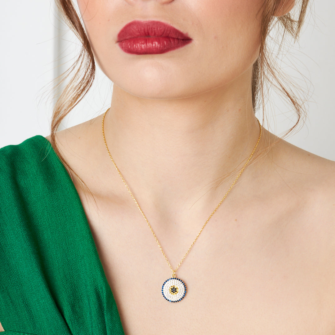 Büyük Nazar Kolyesi - 925 GÜMÜŞ