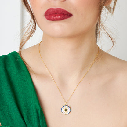 Büyük Nazar Kolyesi - 925 GÜMÜŞ