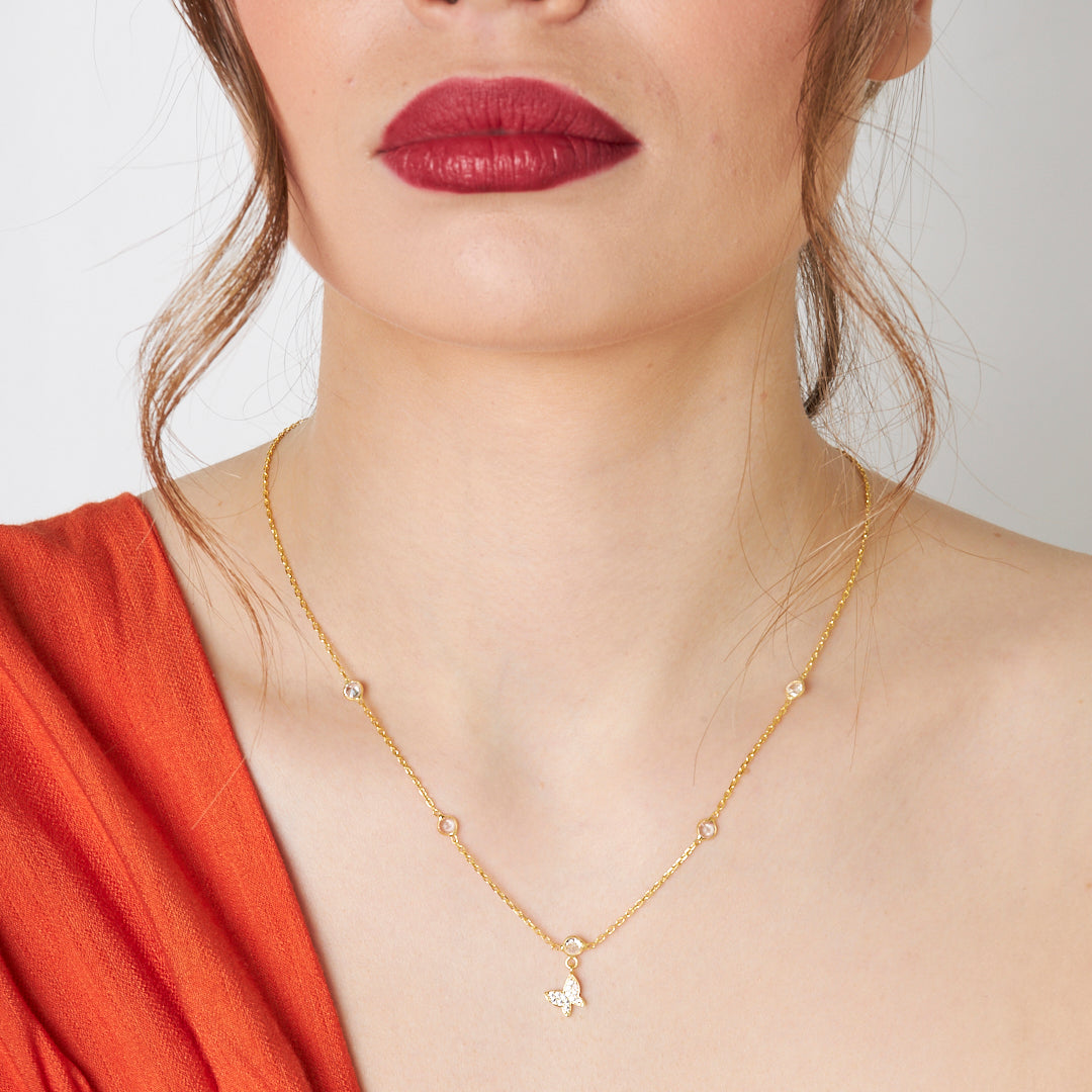 Minik Kelebek Kolye - 925 GÜMÜŞ