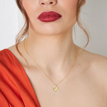 Yan Kelebek Kolye - 925 GÜMÜŞ