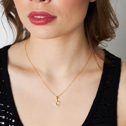 Bitişik Ay Yıldız Kolye - 925 GÜMÜŞ