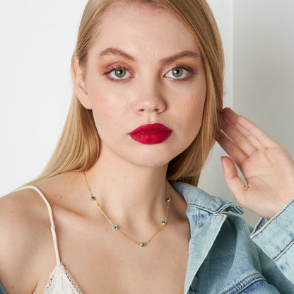 Çoklu Nazar Kolyesi - 925 GÜMÜŞ