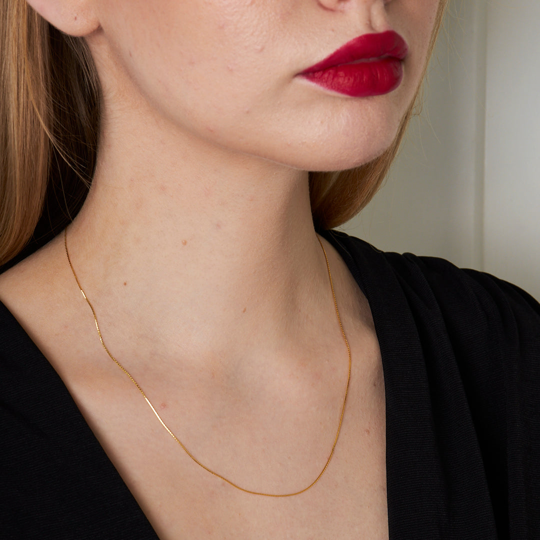 İnce Balıksırtı Zincir Kolye - 925 GÜMÜŞ