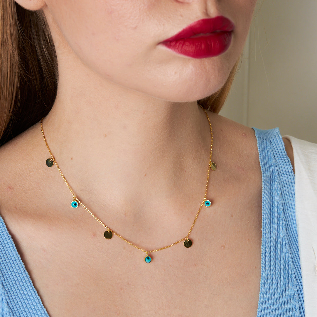 Nazar Damgası Kolye - 925 GÜMÜŞ