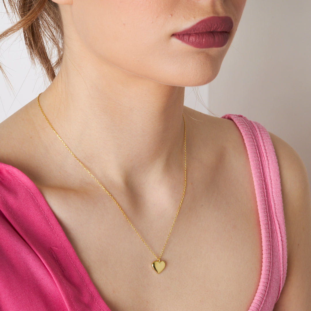 Plaka Kalp Kolye - 925 GÜMÜŞ