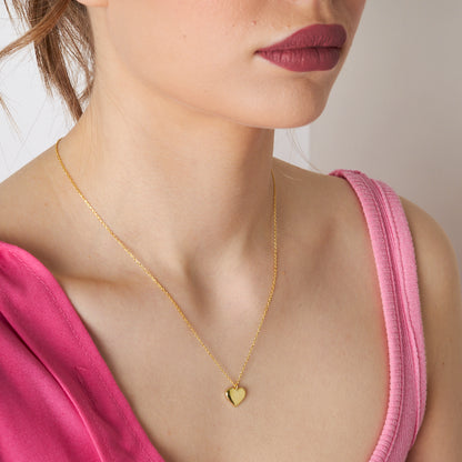 Plaka Kalp Kolye - 925 GÜMÜŞ