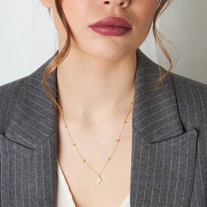 İnci Kelebek Kolye - 925 GÜMÜŞ