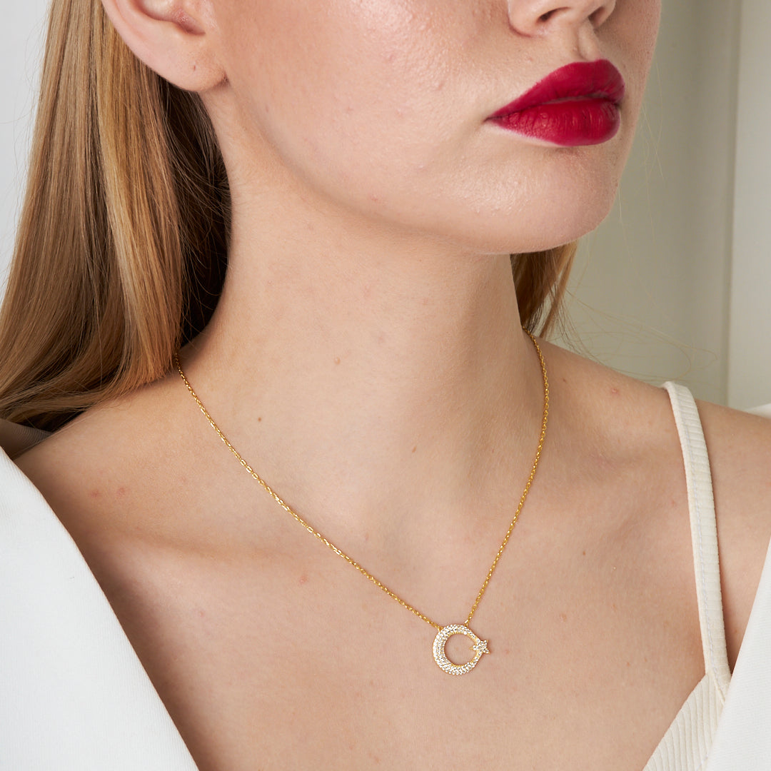 Sıralı Yıldız Kolye - 925 GÜMÜŞ