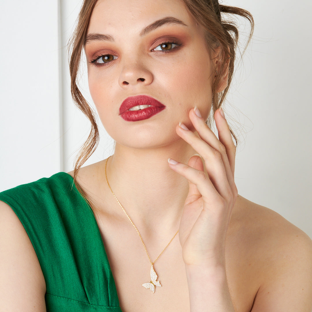 Kelebek Kolye - 925 GÜMÜŞ