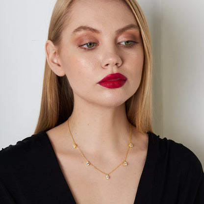 Tek Taş Tasarımlı Kolye - 925 GÜMÜŞ