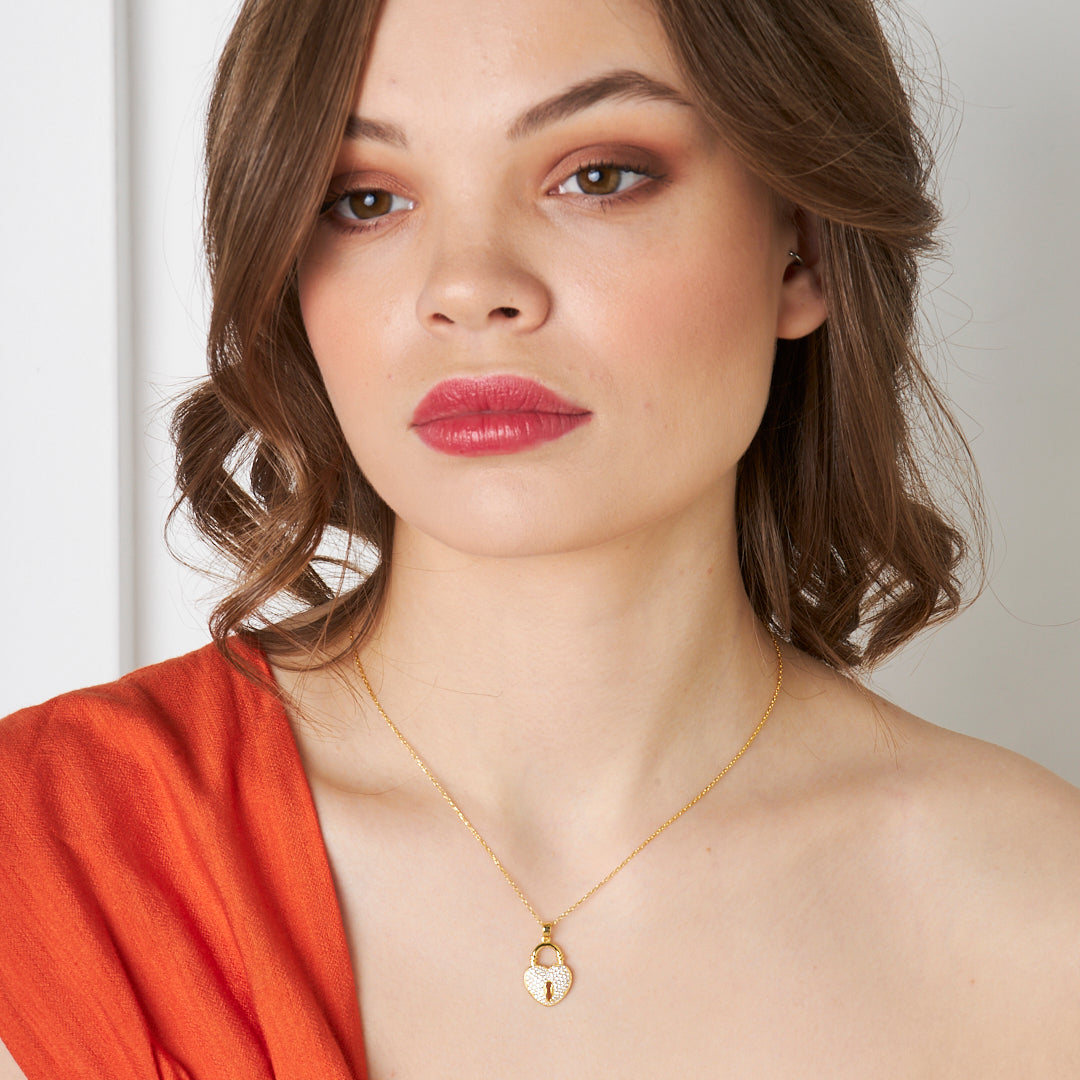 Kalbimin Anahtarı Kolye - 925 GÜMÜŞ