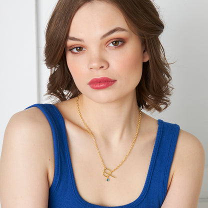 Nazarlı Kilit Zincir - 925 GÜMÜŞ