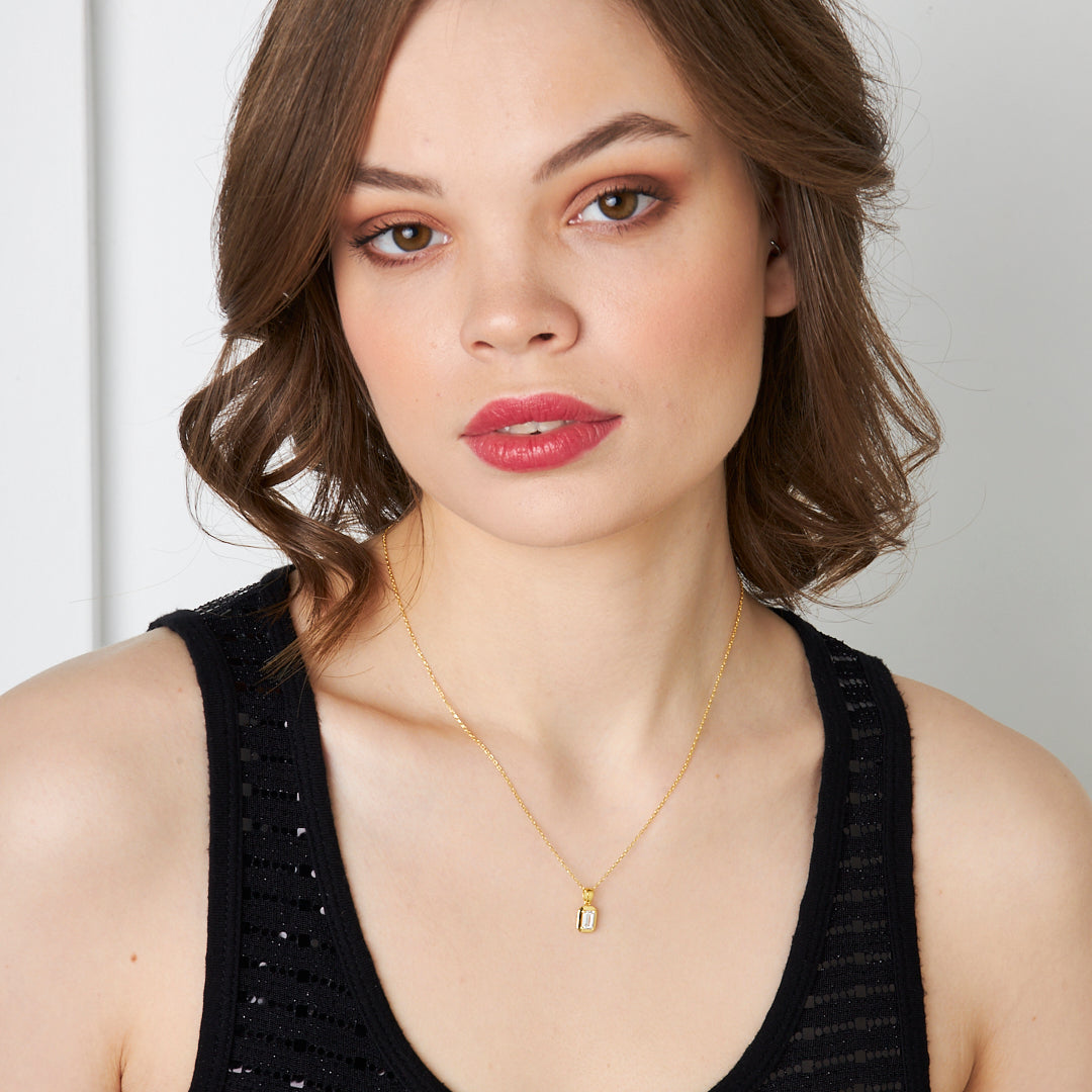 Basit Baget Kolye - 925 GÜMÜŞ