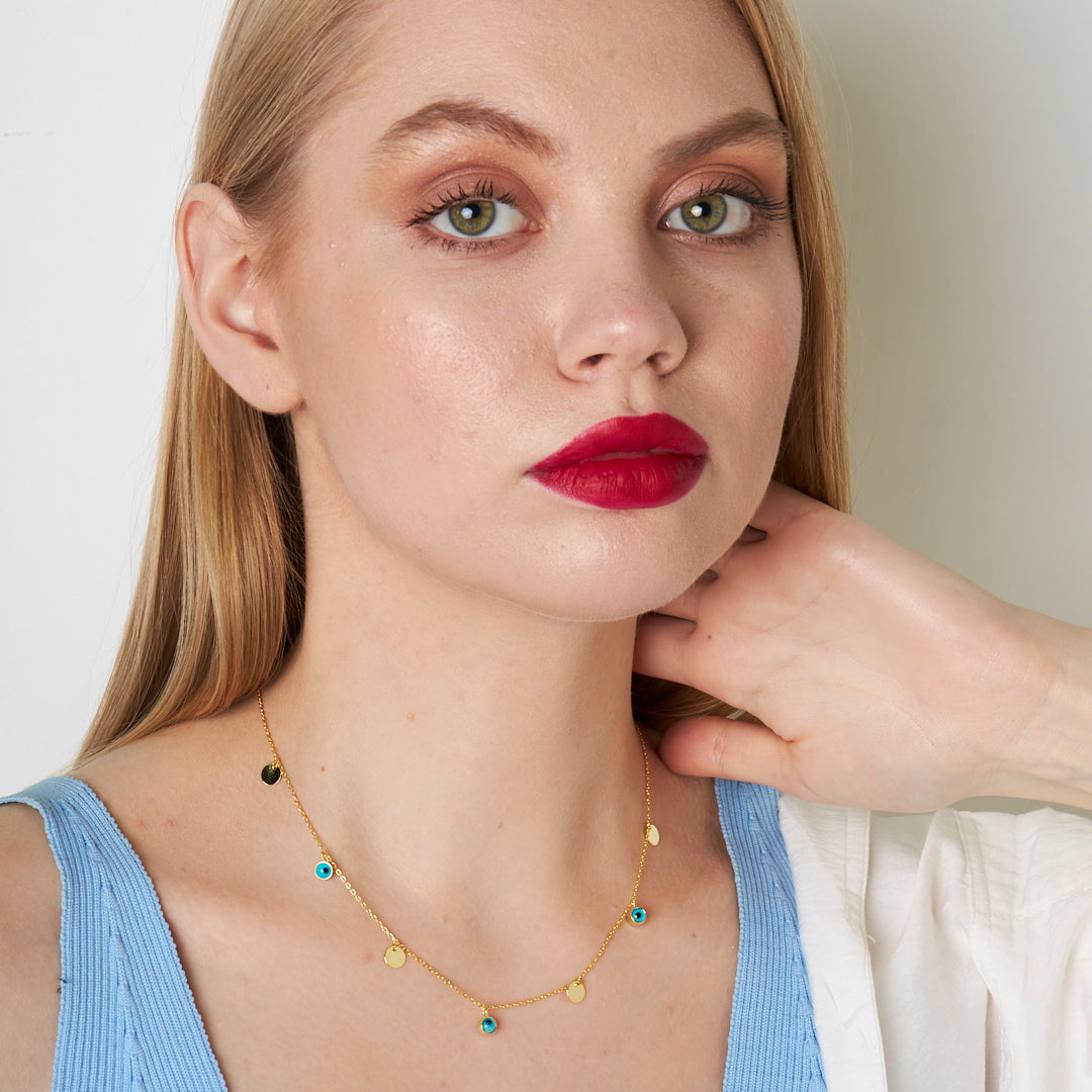 Nazar Damgası Kolye - 925 GÜMÜŞ