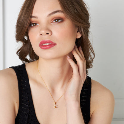 Bitişik Ay Yıldız Kolye - 925 GÜMÜŞ