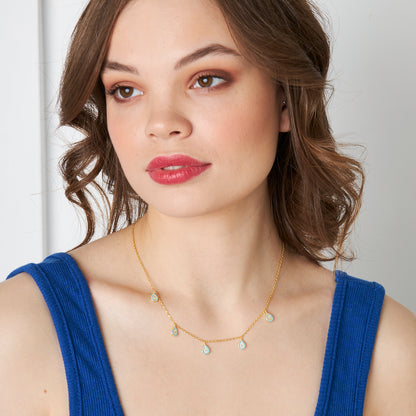 Beş Katlı Su Damlası Kolye - 925 GÜMÜŞ