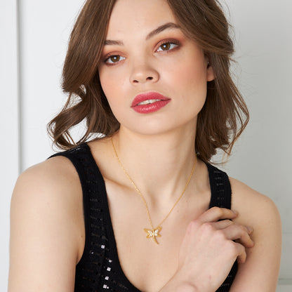 Taşlı Yusufçuk Kolye - 925 GÜMÜŞ