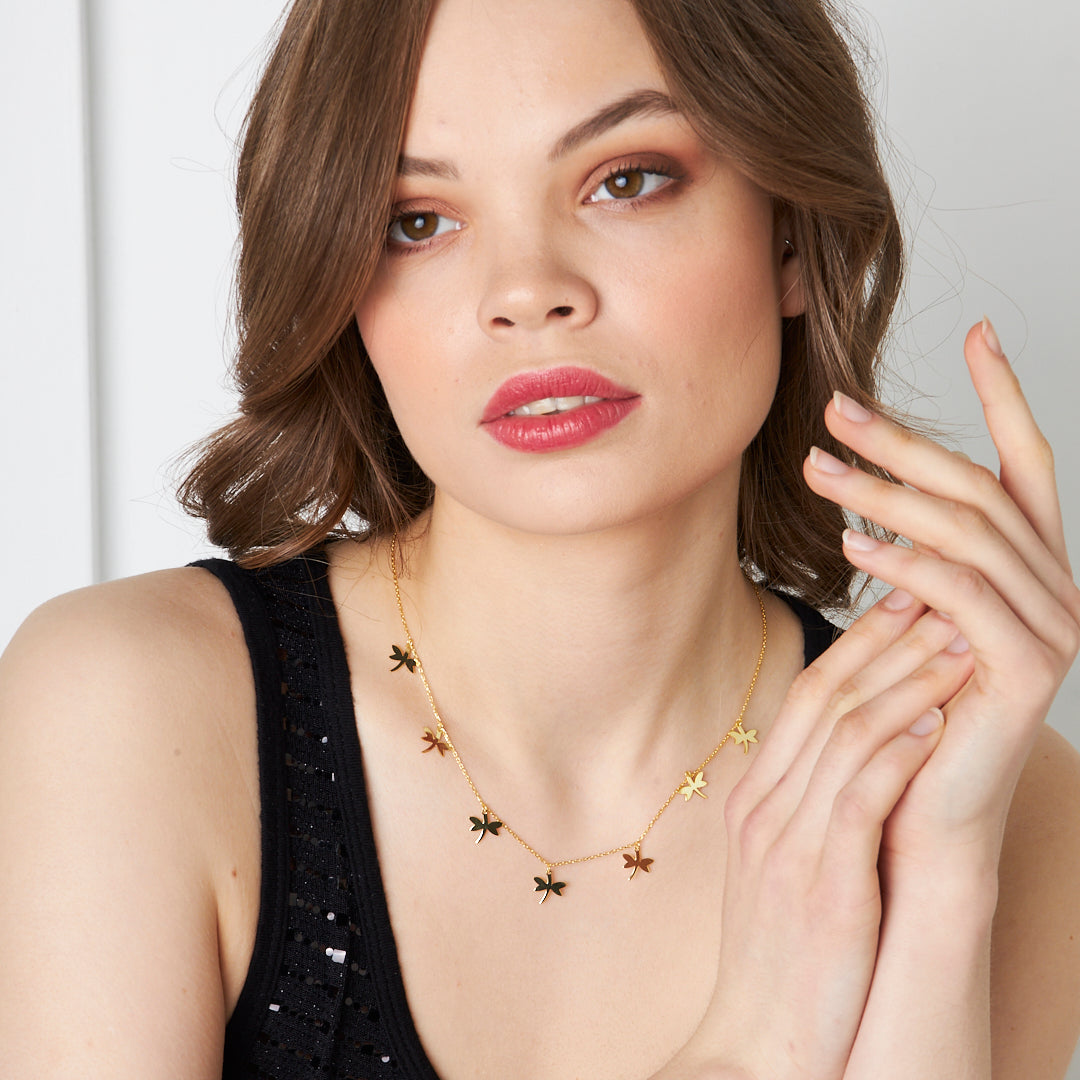 Sıralı Yusufçuk Kolye - 925 GÜMÜŞ