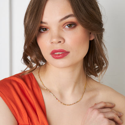 Renkli Su Yolu Zincir - 925 GÜMÜŞ