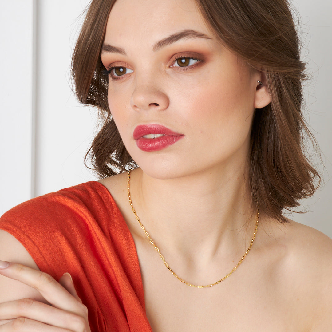 Basit Ataç Zincir Kolye - 925 GÜMÜŞ