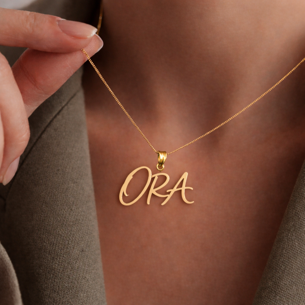 3 Harf Gurmet Kolye - 925 GÜMÜŞ