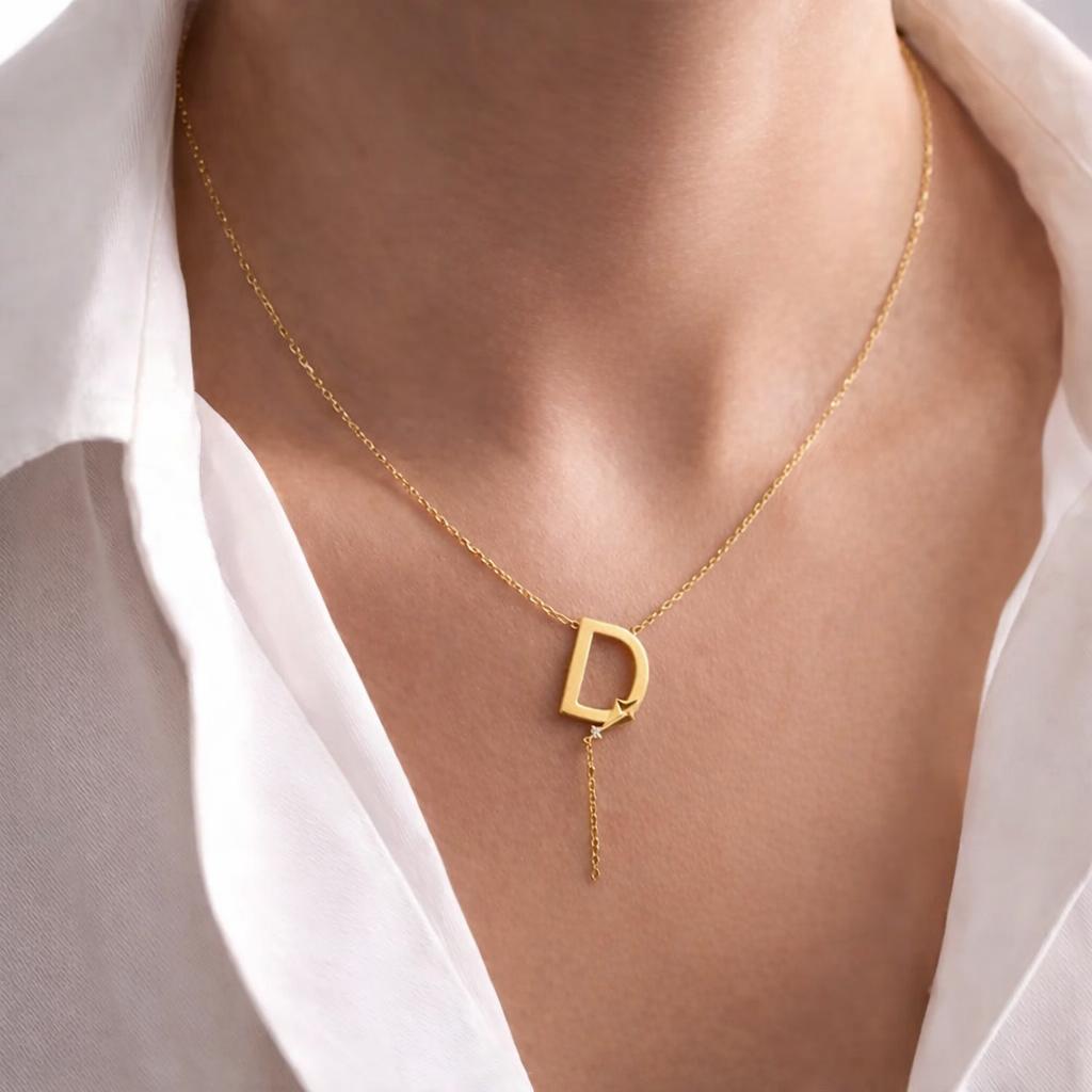 Uçurtma Modeli Baş Harf Kolye