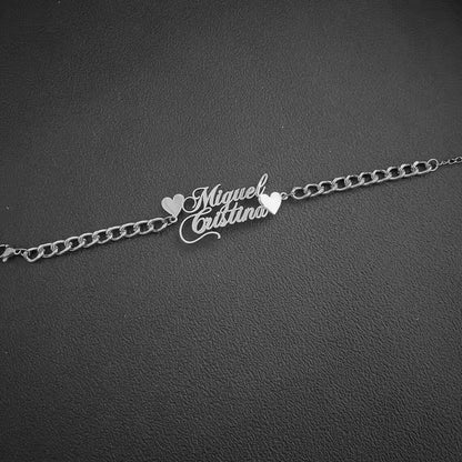 İki İsimli Kişiselleştirilmiş Bileklik