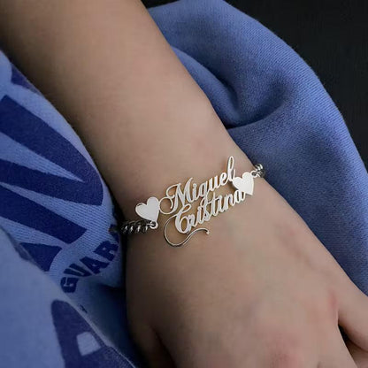 İki İsimli Kişiselleştirilmiş Bileklik