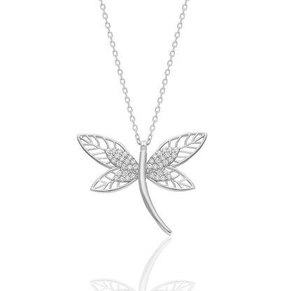 Taşlı Yusufçuk Kolye - 925 GÜMÜŞ