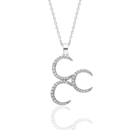 Sıralı Ay Kolye - 925 GÜMÜŞ