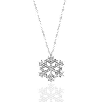 Klasik Kar Tanesi Kolye - 925 GÜMÜŞ