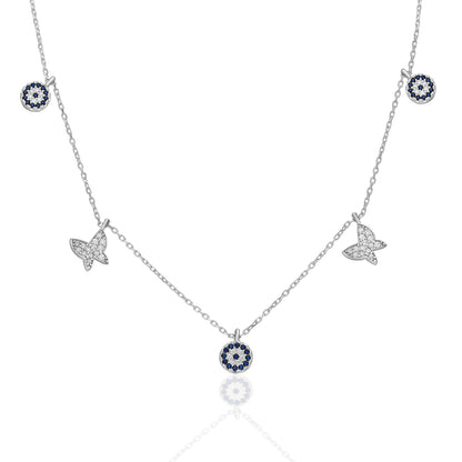 Kelebek Şans Kolyesi - 925 GÜMÜŞ