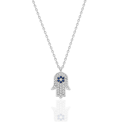 Fatma Ana Eli Zinciri Kolye - 925 GÜMÜŞ