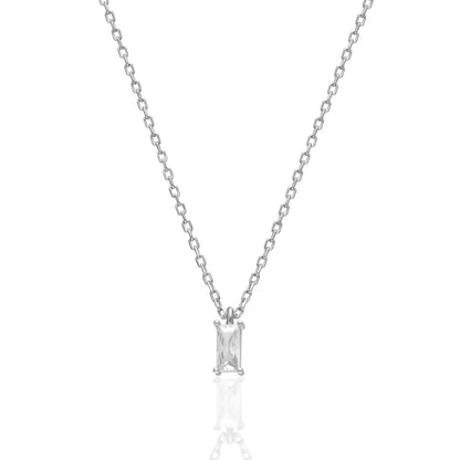 Pırlanta Tutku Baget Kolye - 925 GÜMÜŞ