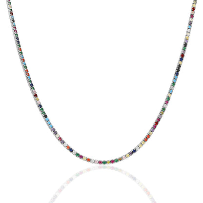 Renkli Su Yolu Zincir - 925 GÜMÜŞ