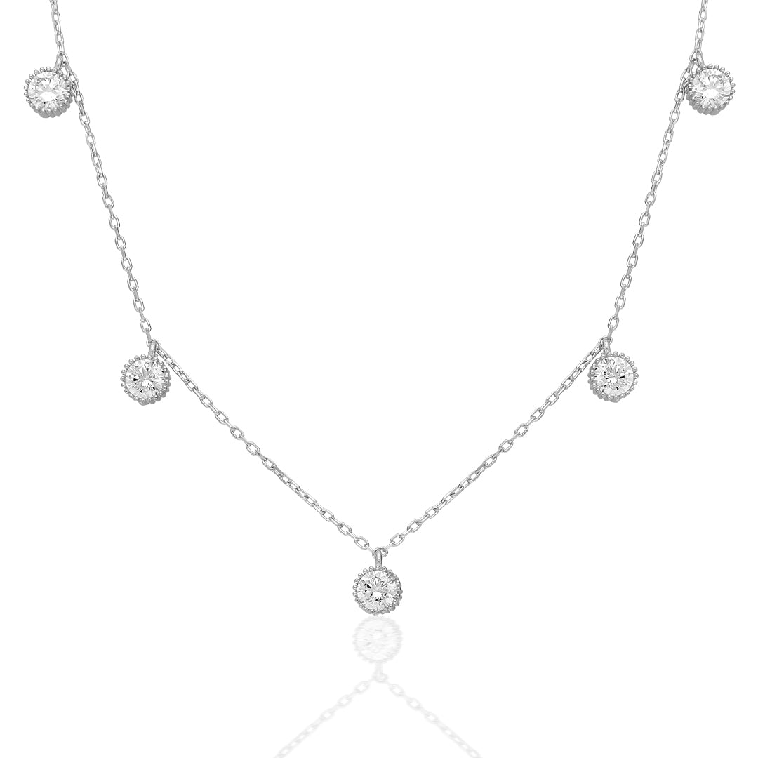 Tek Taş Tasarımlı Kolye - 925 GÜMÜŞ