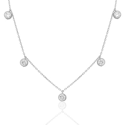 Tek Taş Tasarımlı Kolye - 925 GÜMÜŞ