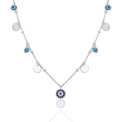 Payet Nazar Boncuğu Kolye - 925 GÜMÜŞ