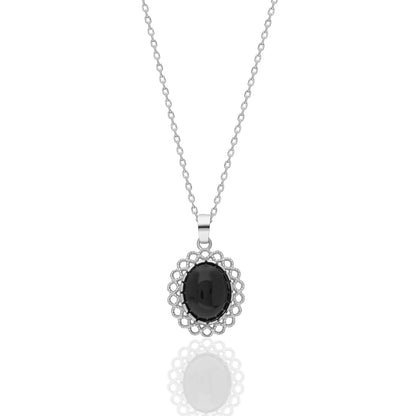 Safir Kolye - 925 GÜMÜŞ