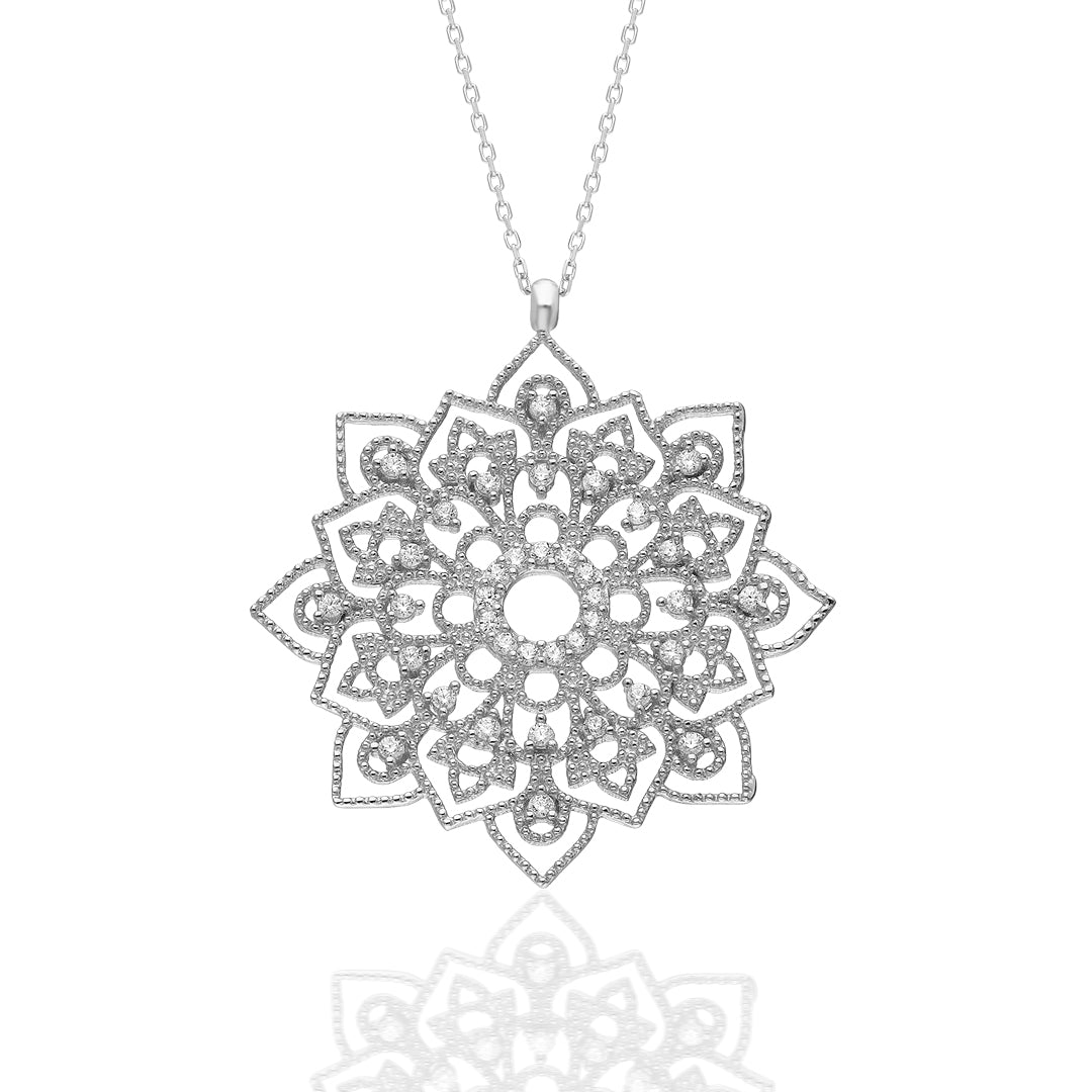 Yaşam Çiçeği Kolye - 925 GÜMÜŞ