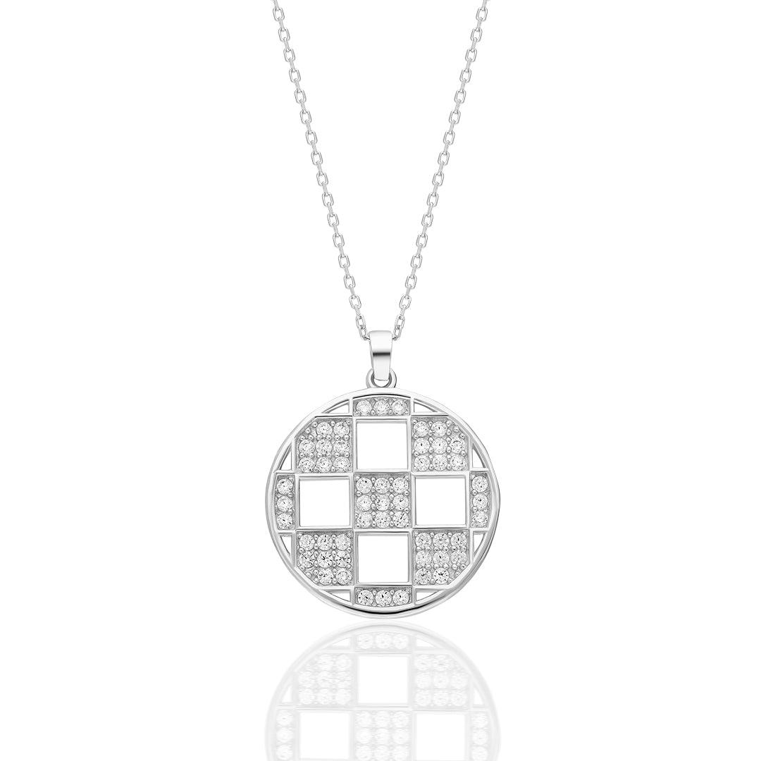 İçi Kare Model Kolye - 925 GÜMÜŞ