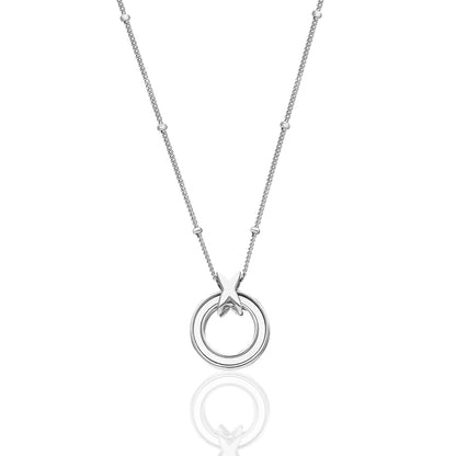 Top Zincirli Kelebek Yuva Kolye - 925 GÜMÜŞ