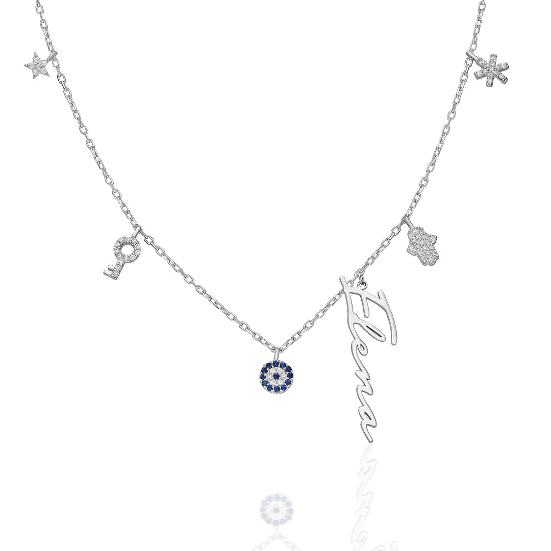 İsimli Şans Kolye - 925 GÜMÜŞ