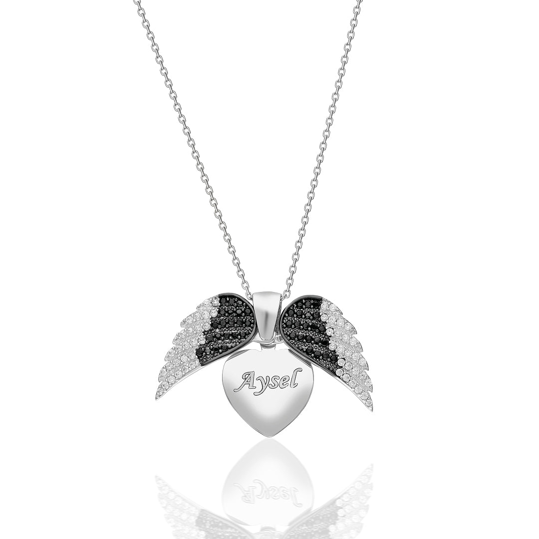 Aşkın Kanatları İsim Kolye - 925 GÜMÜŞ