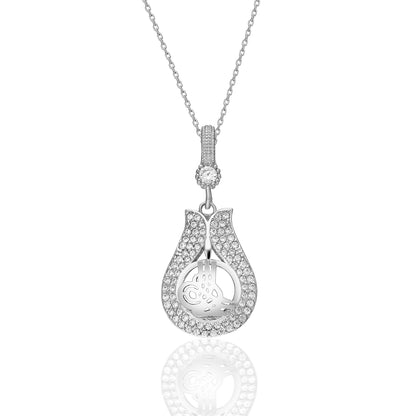 Lale Osmanlı Monogram Kolye - 925 GÜMÜŞ