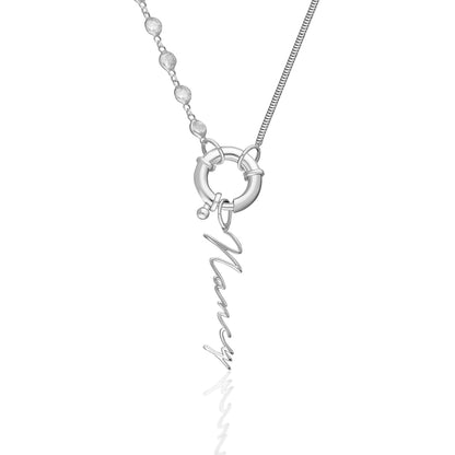 İsimli Kolye - Sailor Lock İmza Kolye - 925 GÜMÜŞ