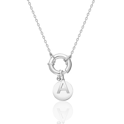 Aşk Düğümü Harfli Plaka Kolye - 925 GÜMÜŞ